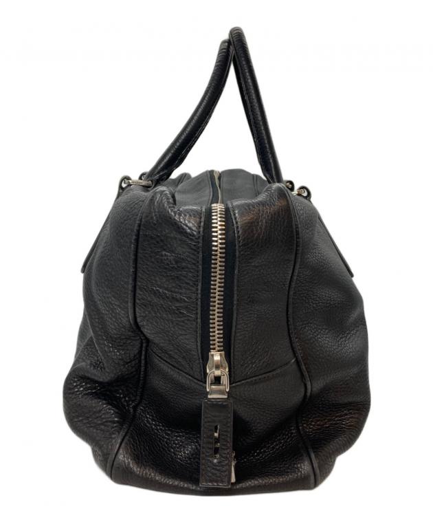 中古・古着通販】PRADA (プラダ) レザーボストンバッグ ブラック