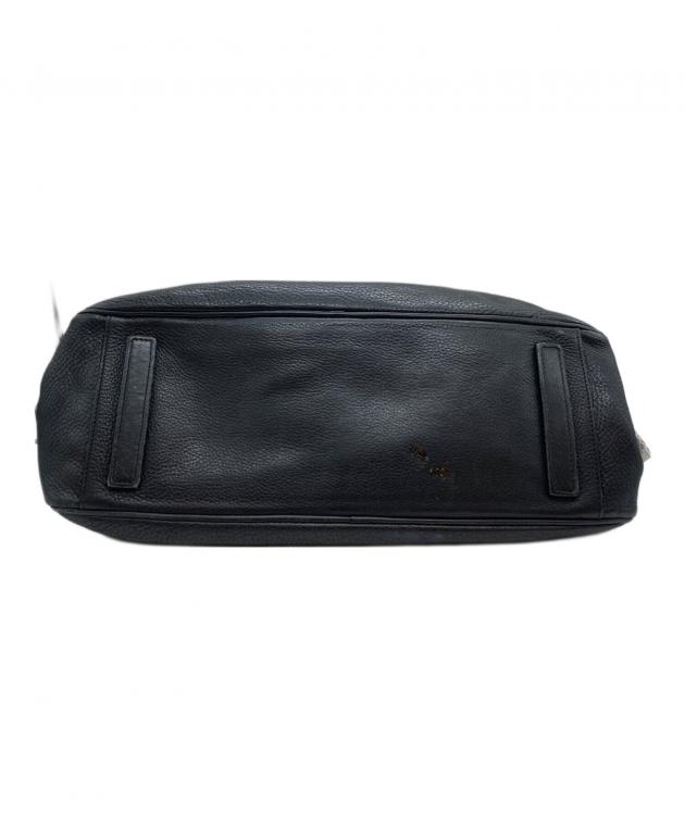 ま*ら様 PRADAブラック ボストンバッグ 中古・古着通販】PRADA (プラダ) レザーボストンバッグ ブラック