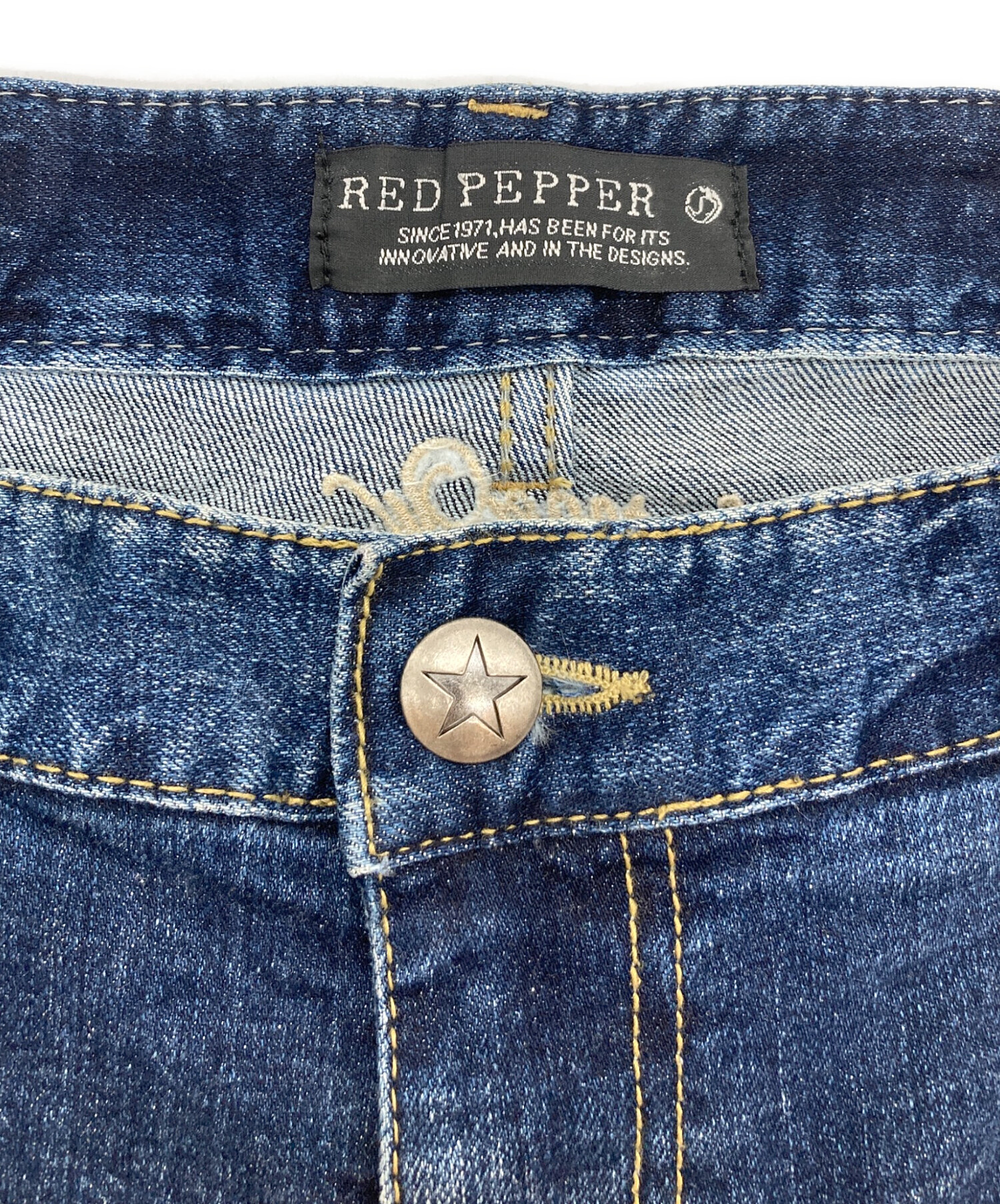 中古・古着通販】RED PEPPER (レッドペッパ) 刺繍デニムパンツ