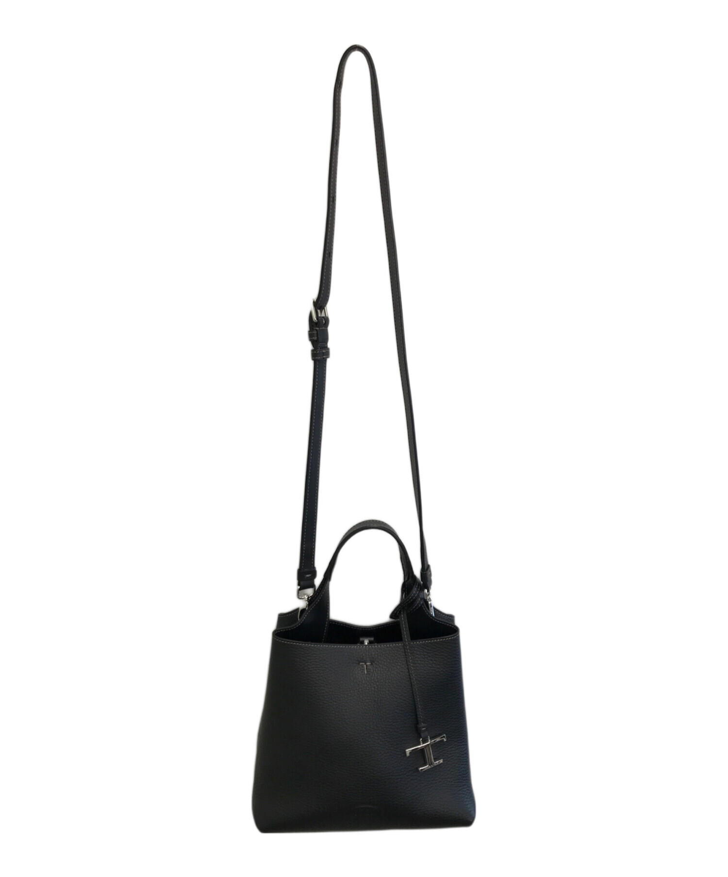 【ほぼ未使用】トッズ Tタイムレス ウール×レザー 2WAY　ハンドバッグ TOD'S（トッズ） TODS ハンドバッグ T TIMELESS Tタイムレス