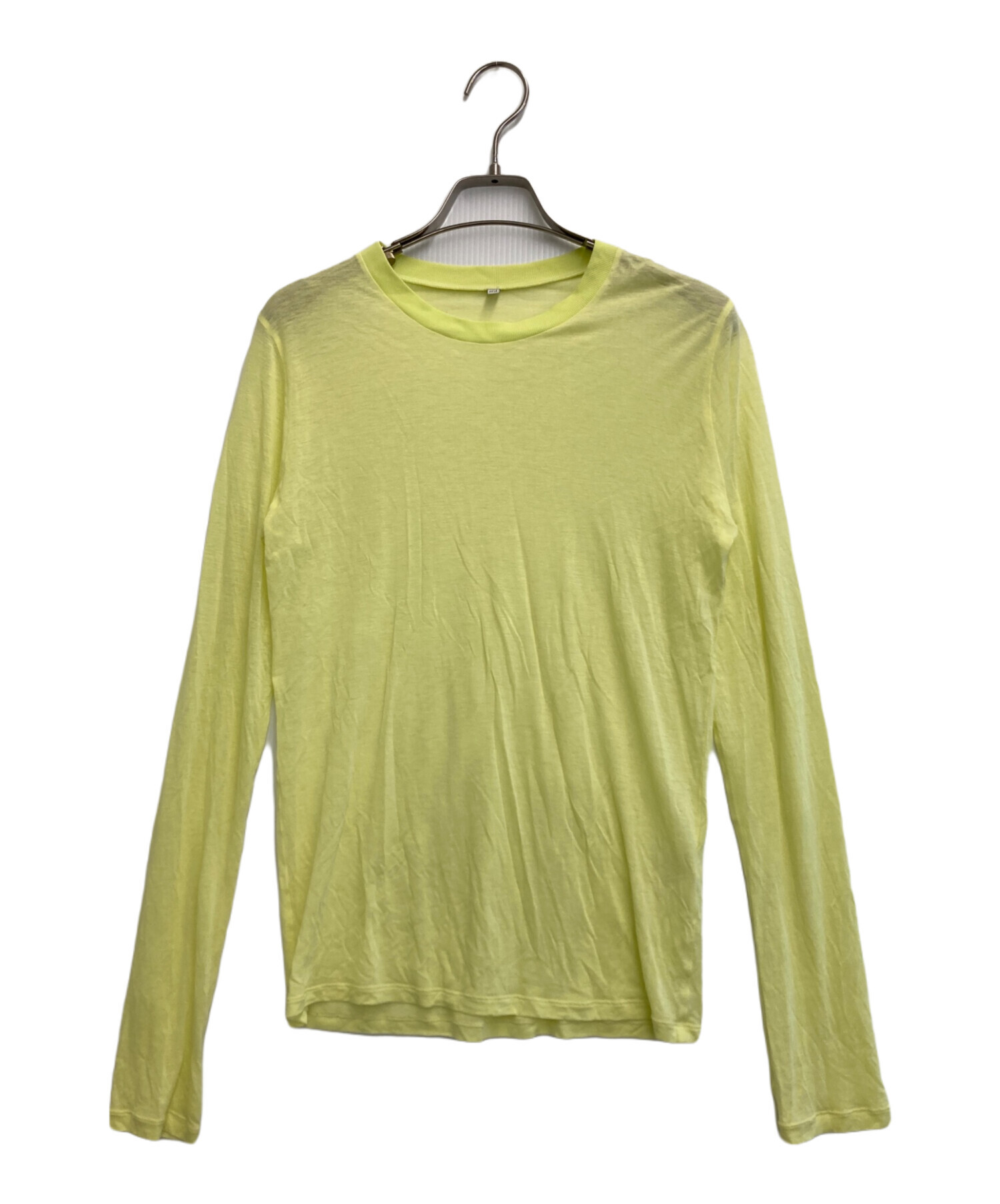 中古・古着通販】BASERANGE (ベースレンジ) LONG SLEEVE TEE 黄緑