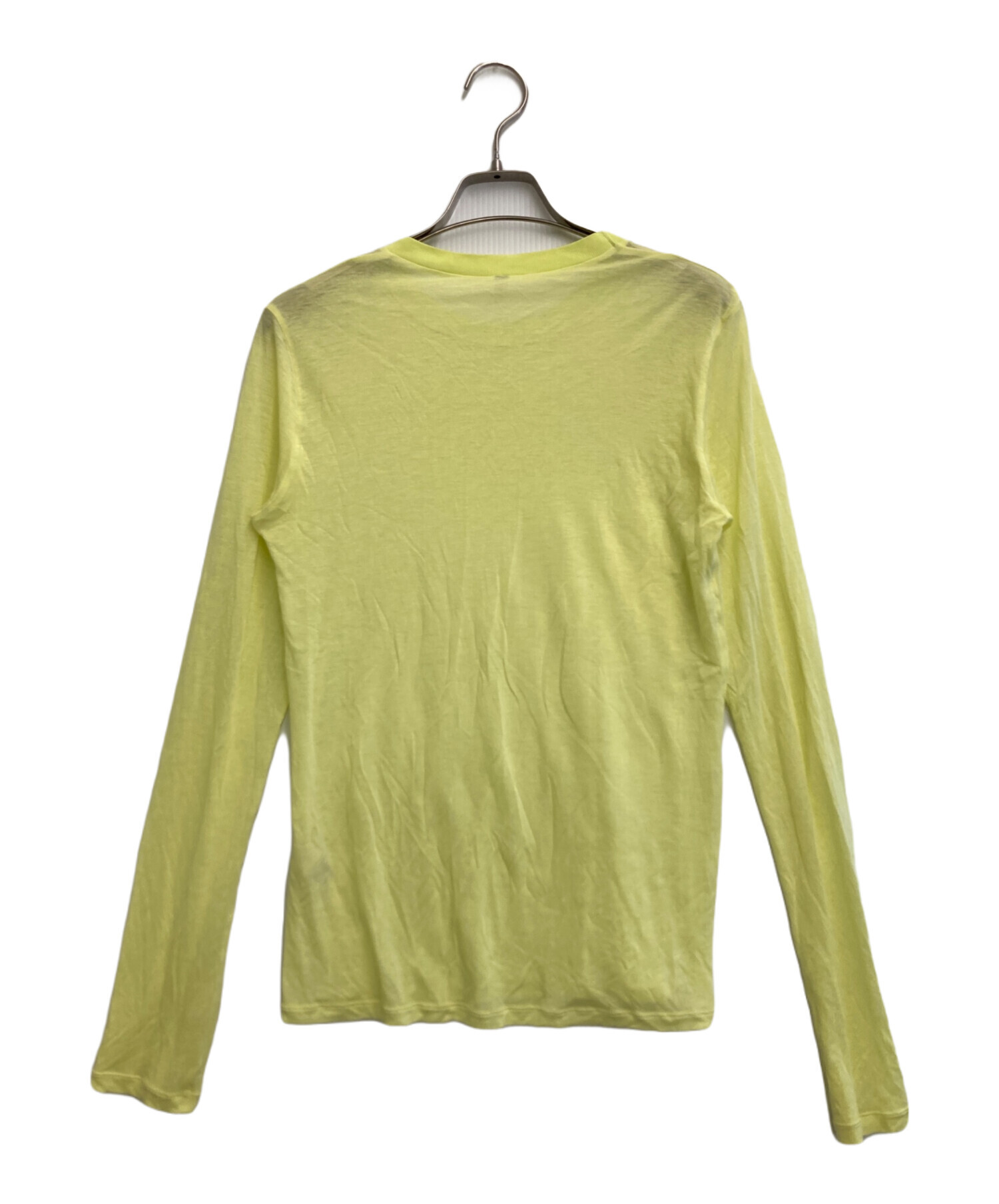 中古・古着通販】BASERANGE (ベースレンジ) LONG SLEEVE TEE 黄緑