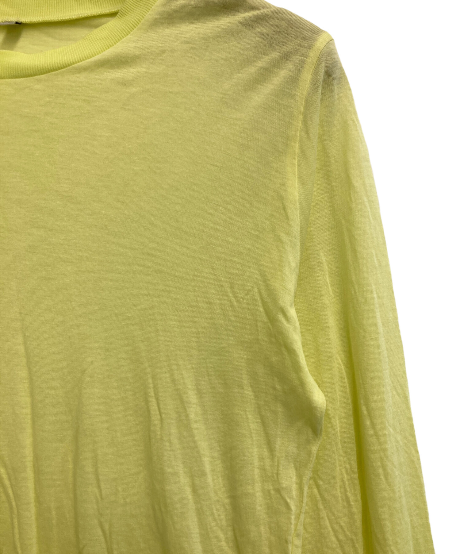BASERANGE ベースレンジ ポルトガル製 LOOSE LONG SLEEVE TEE ルーズロングスリーブTシャツ XS DAF YELLOW 長袖 カットソー トップス【新古品】【中古】【BASERANGE】 BASERANGE ベースレンジ ポルトガル製 LOOSE LONG SLEEVE TEE ルーズ