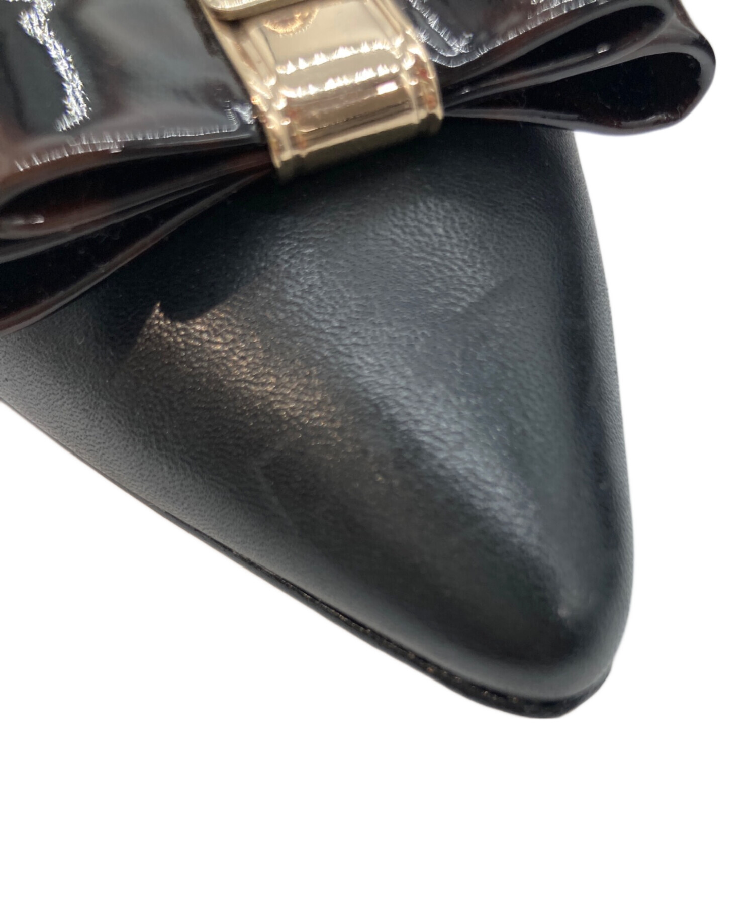中古・古着通販】COACH (コーチ) リボンパンプス ブラック サイズ:36