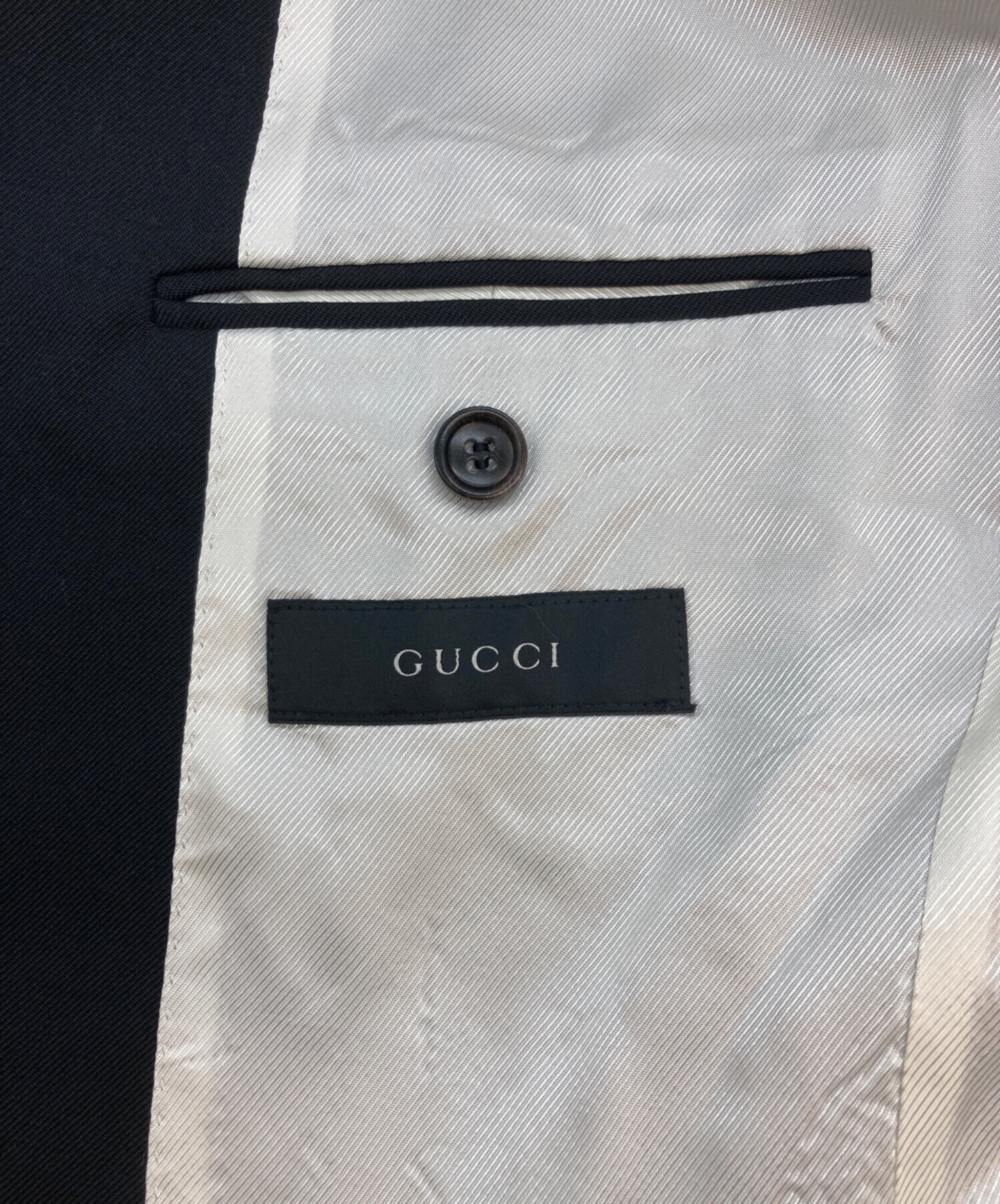 中古・古着通販】GUCCI (グッチ) テーラードジャケット ブラック