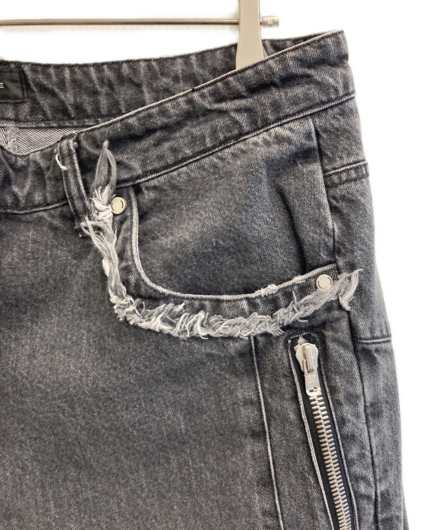 中古・古着通販】libere (リベーレ) DENIM BIKER BAGGY PANTS ブラック 