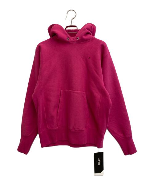 中古・古着通販】ATON (エイトン) GARMENT DYED URAKE HOODIE ピンク