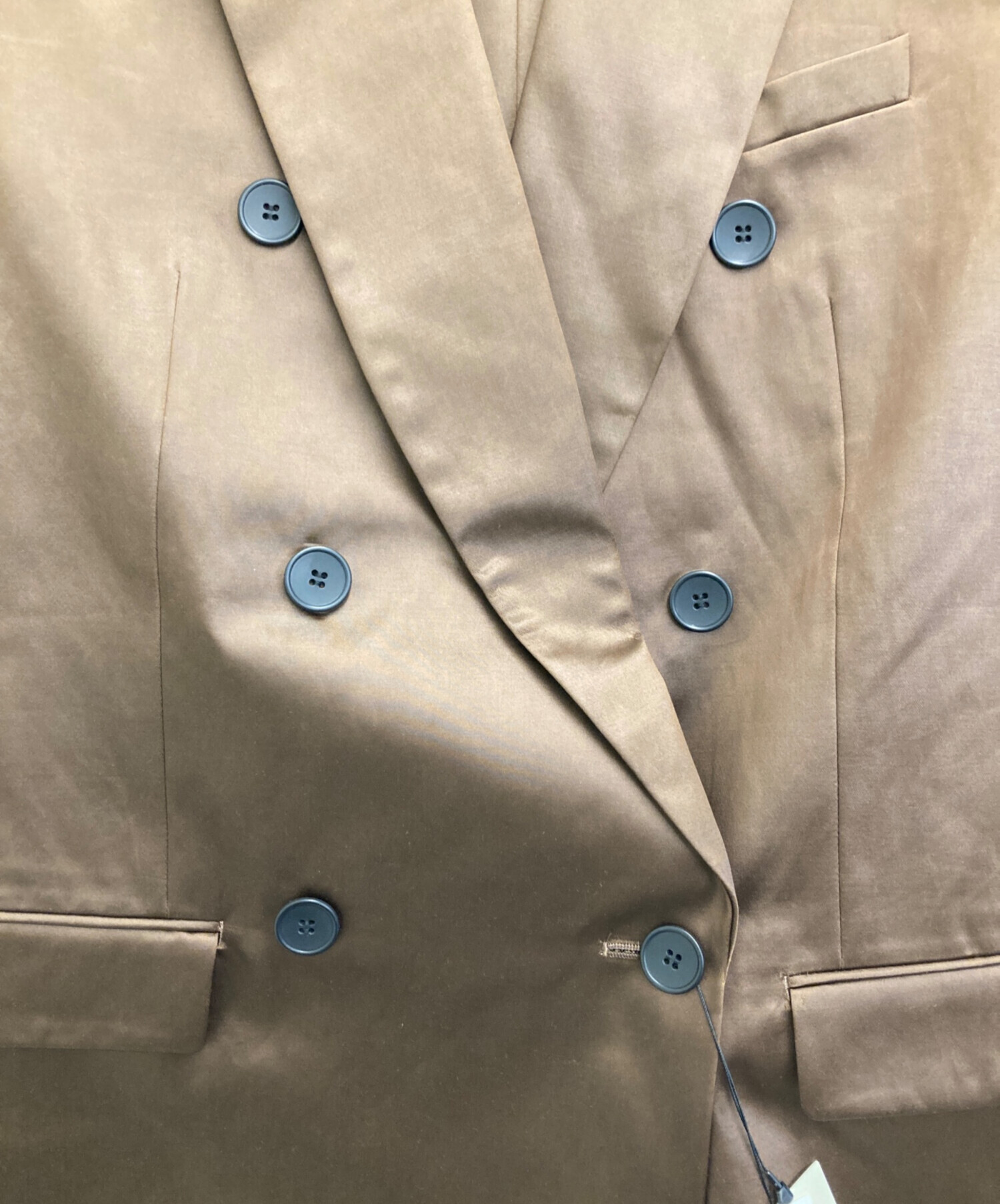 DES PRES デプレ ベスト F ベージュx黒 【古着】【中古】 中古・古着通販】DES PRES (デ プレ) レザーライクサテン ダブル