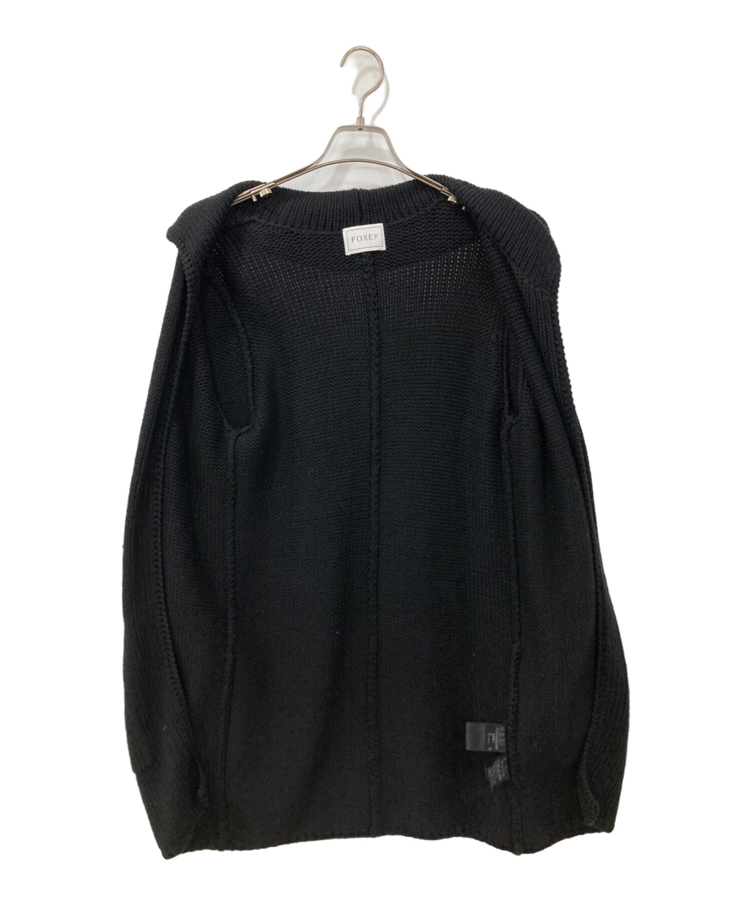 中古・古着通販】FOXEY (フォクシー) ニットカーディガン ブラック