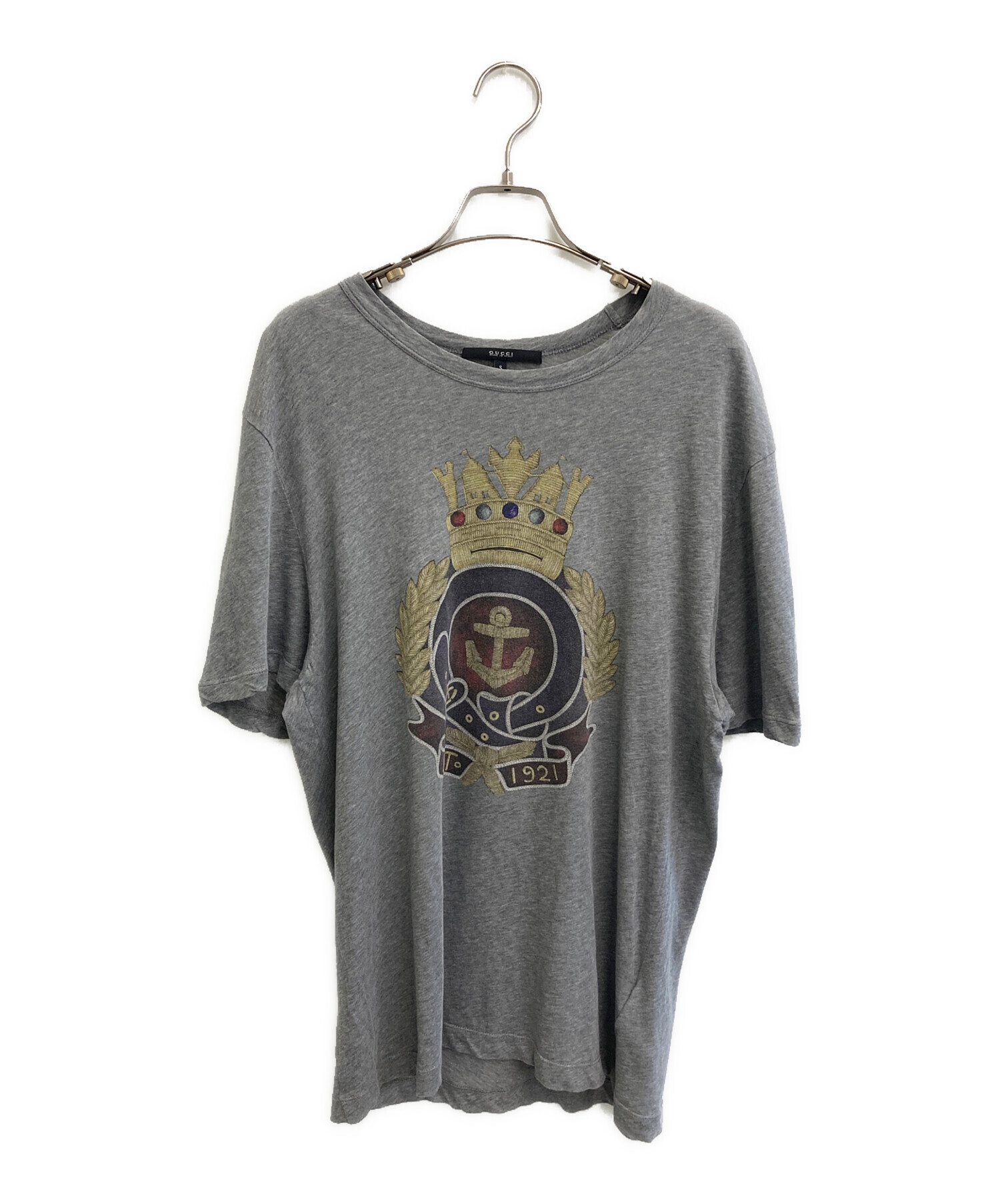 中古・古着通販】GUCCI (グッチ) プリントカットソー グレー サイズ:S 