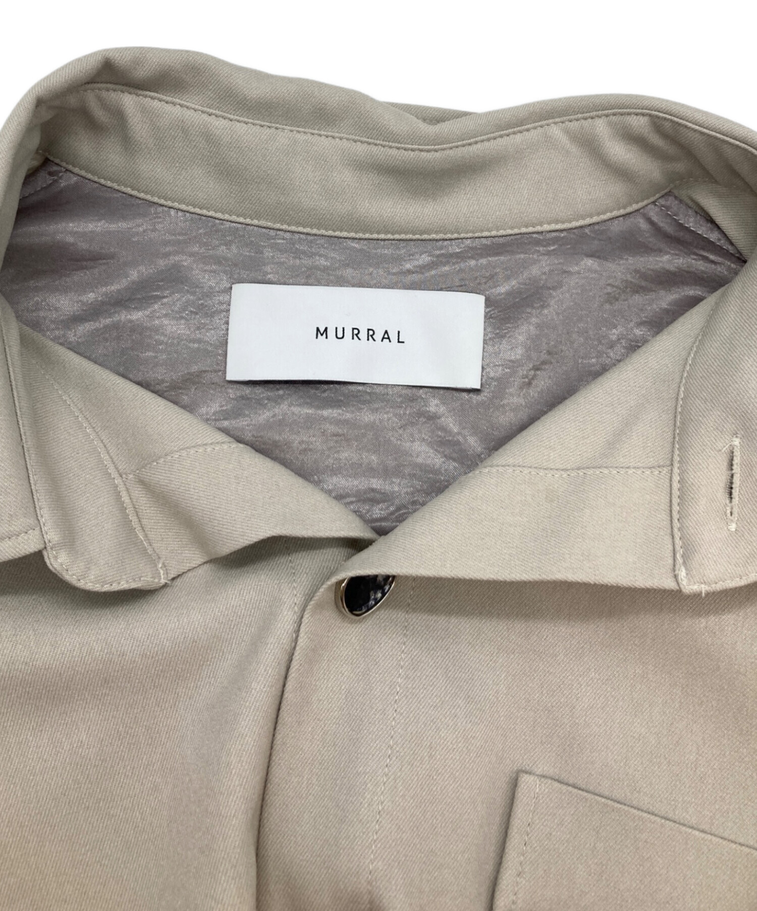 中古・古着通販】MURRAL (ミューラル) ベルト付シャツ ベージュ サイズ 