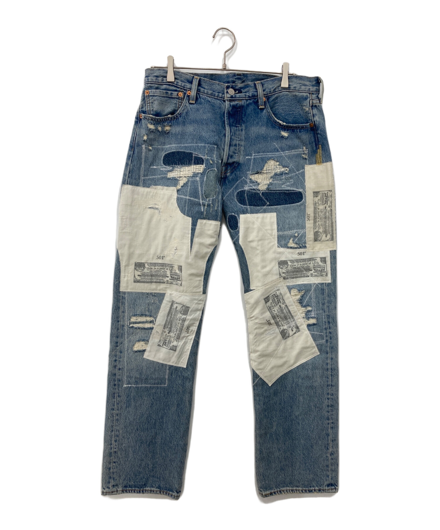 リーバイス 501 90's リペア リメイク 加工 デニムジーンズ W34 中古・古着通販】LEVI'S (リーバイス) 501 リペア加工デニムパンツ