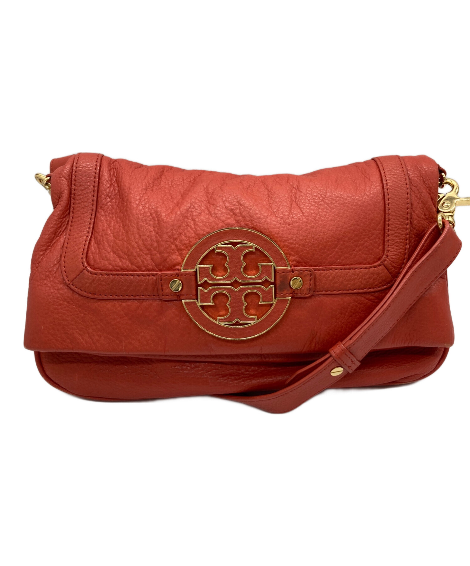 Tory Burch トリーバーチ レッドレザーキルティングボディバッグ 中古・古着通販】TORY BURCH (トリーバーチ) レザーショルダーバッグ