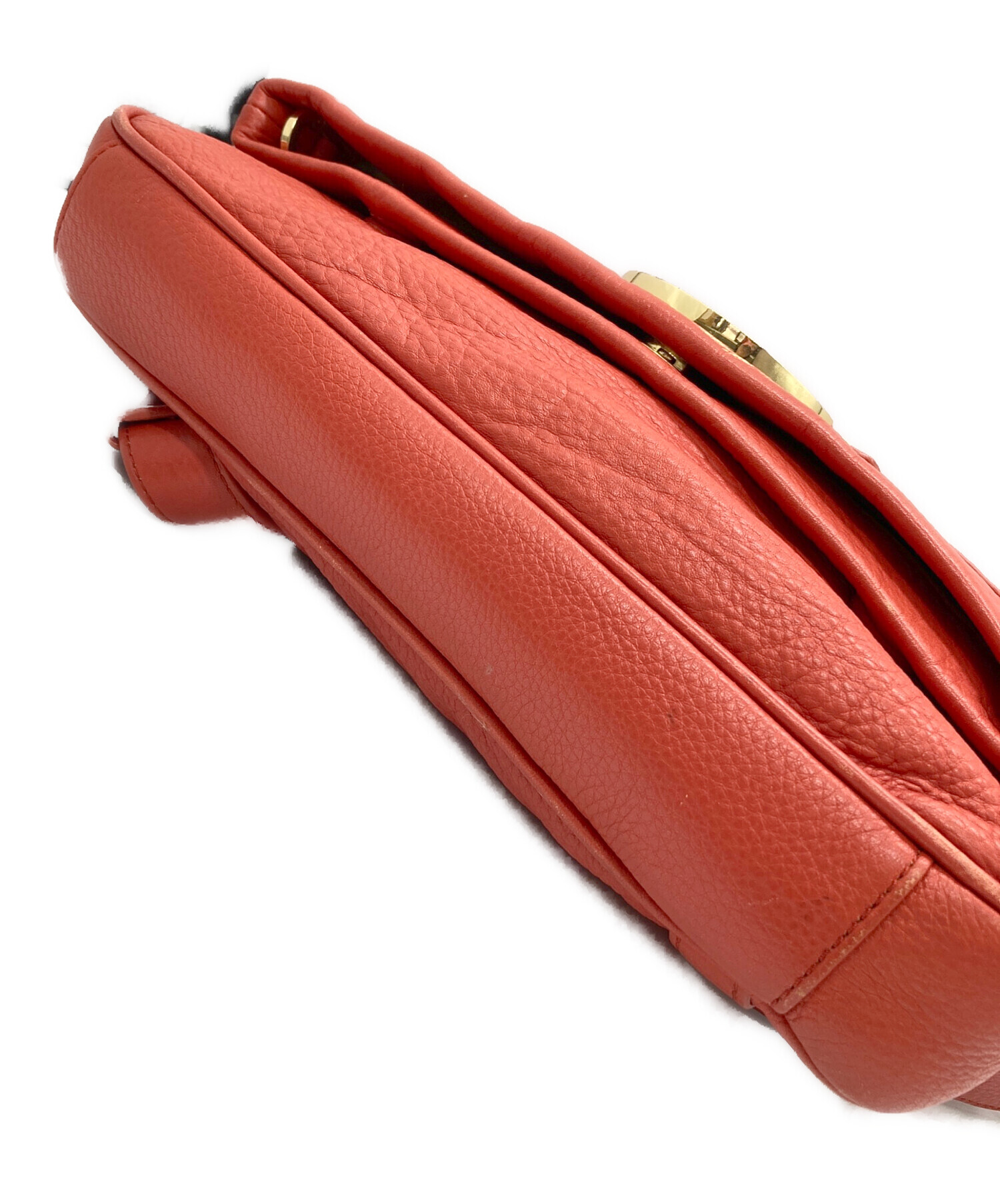 TORY BURCH(トリーバーチ) ショルダーバッグ - レッド レザー 中古・古着通販】TORY BURCH (トリーバーチ) レザーショルダーバッグ