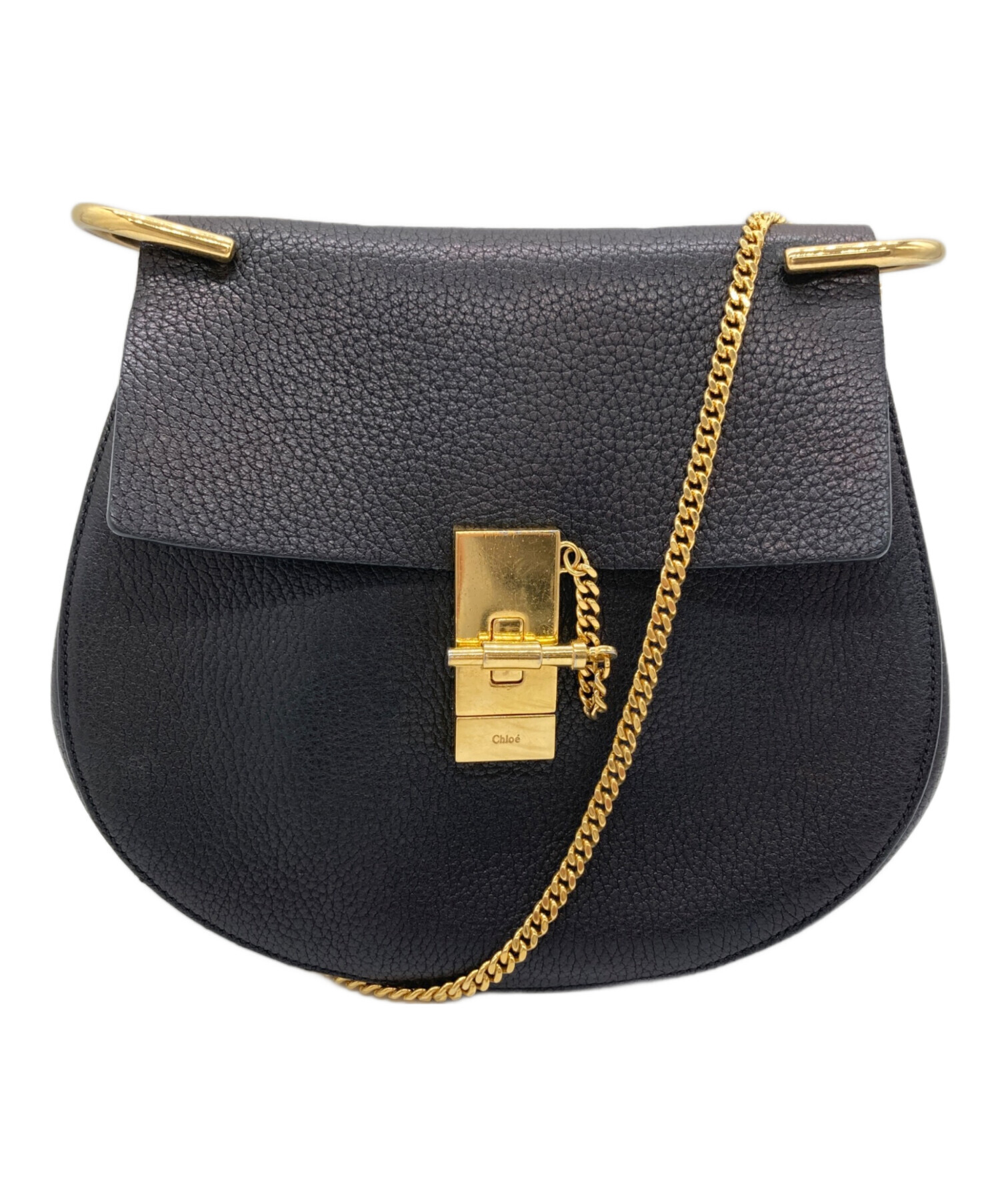 クロエ　ドリュー　チェーンショルダーバッグ　ブラック 中古・古着通販】Chloe (クロエ) DREW チェーンショルダーバッグ