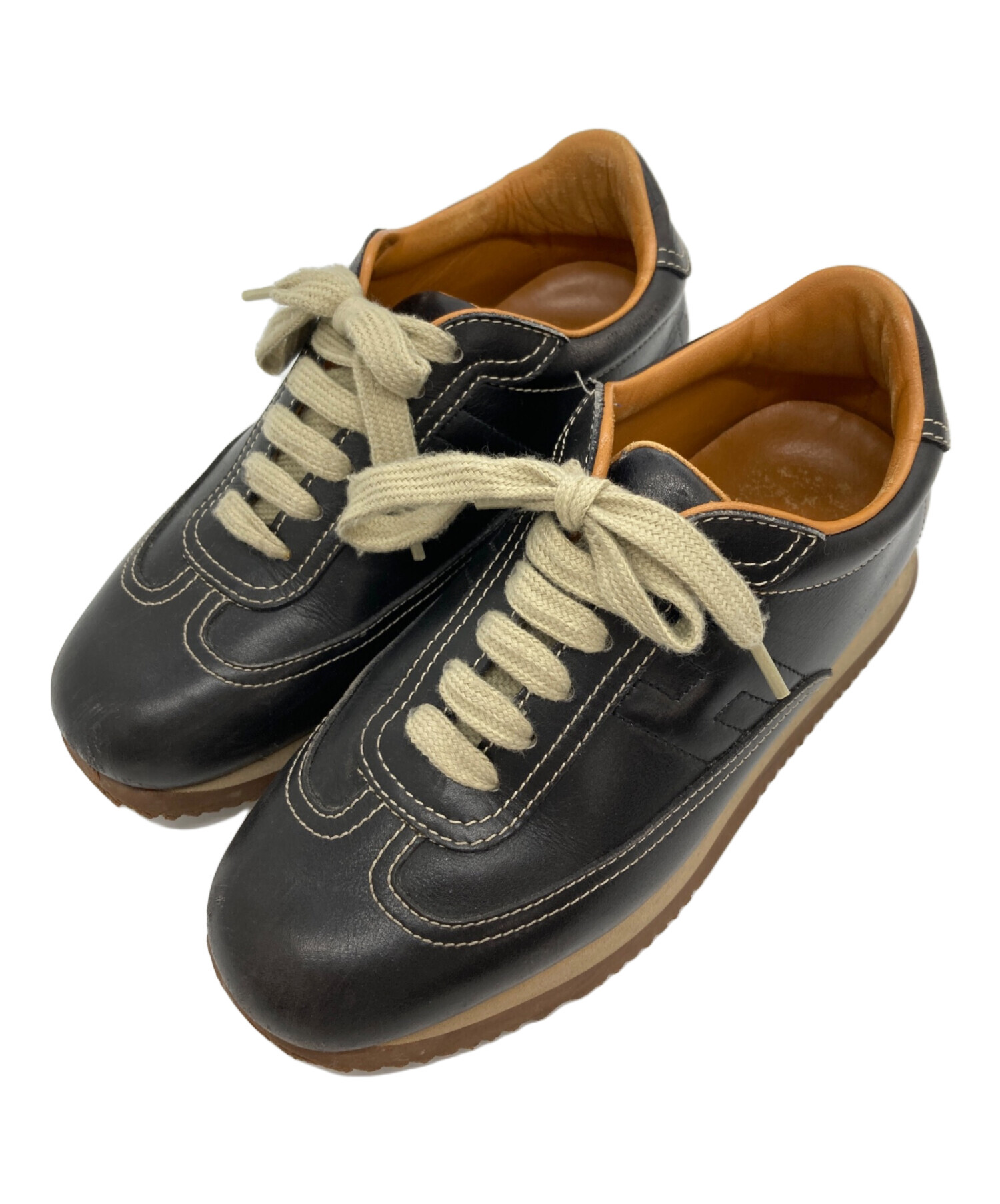 中古・古着通販】HERMES (エルメス) スニーカー ブラック サイズ:22.5