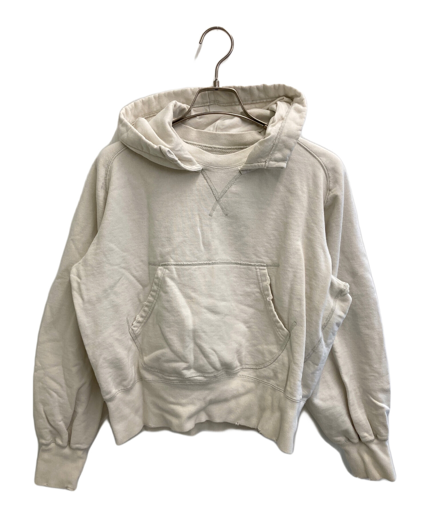 中古・古着通販】concause (コンコース) W-V AFTER HOODIE アイボリー