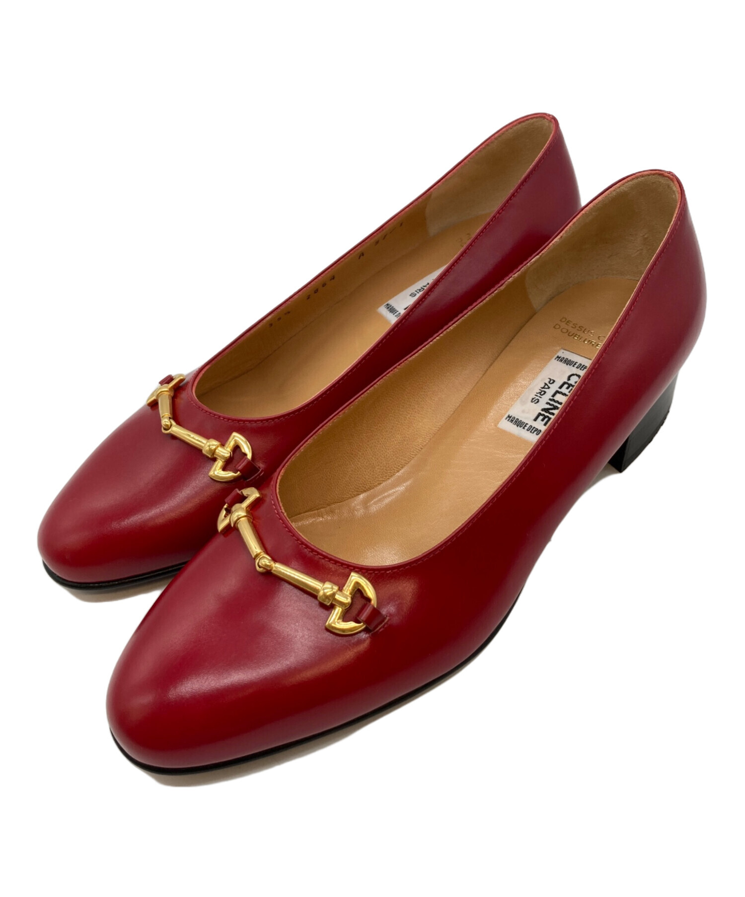 中古・古着通販】CELINE (セリーヌ) パンプス レッド サイズ:35 中古・古着通販】CELINE (セリーヌ) パンプス レッド サイズ:35