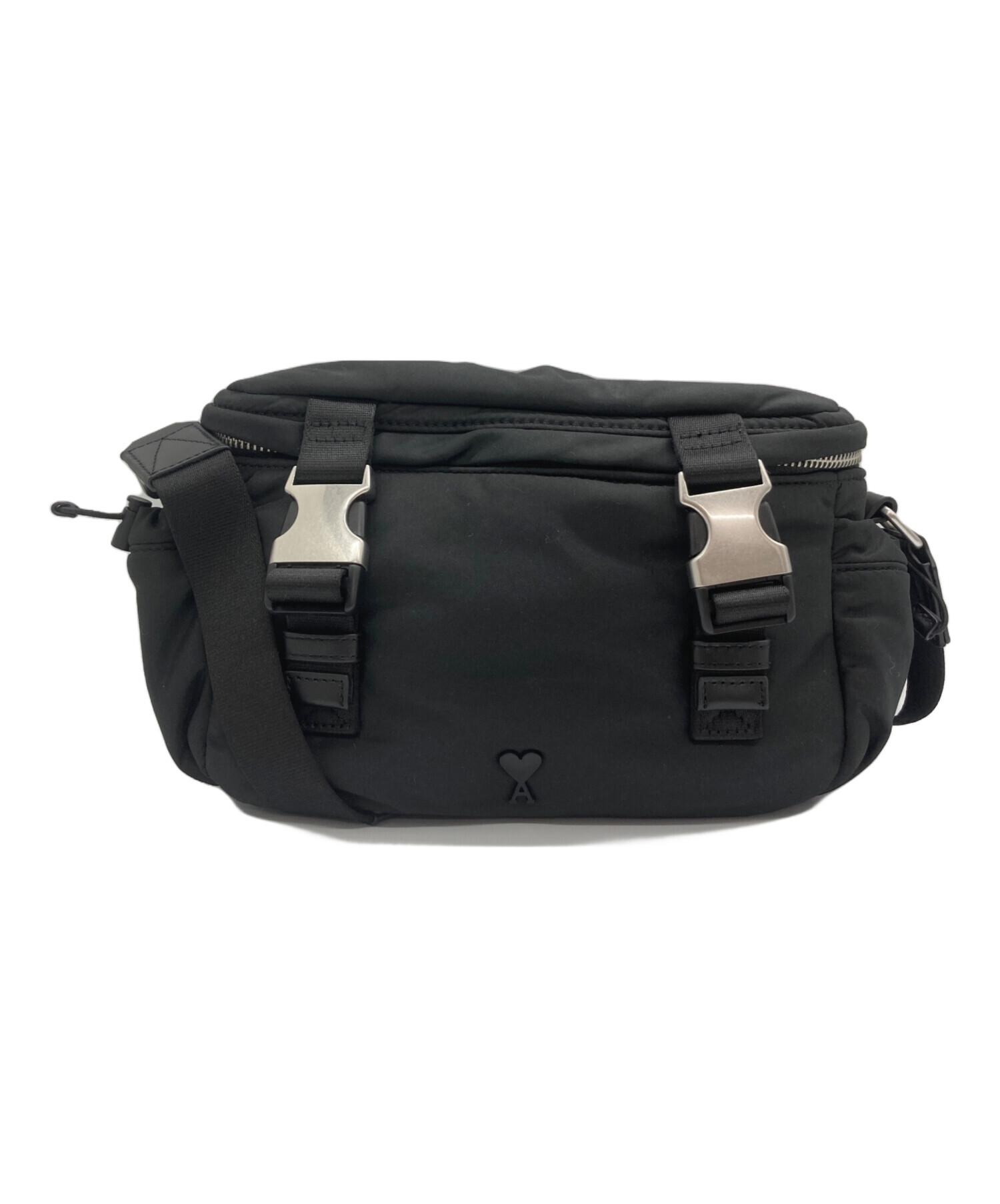 中古・古着通販】ami (アミ) AMI DE COEUR MESSENGER BAG ブラック 