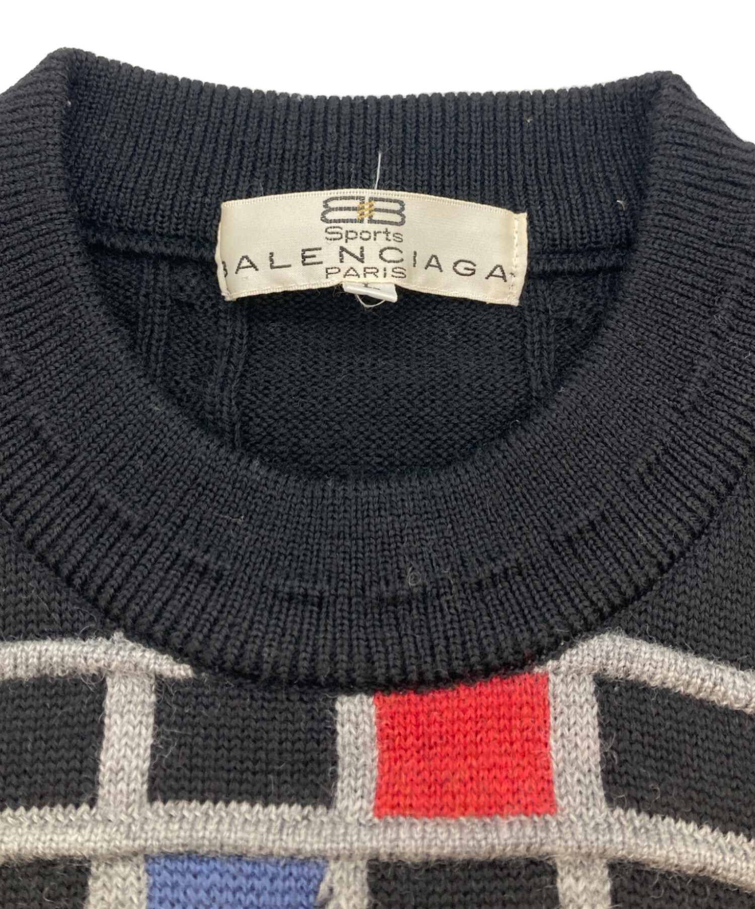 中古・古着通販】BALENCIAGA (バレンシアガ) ウールニット ブラック 