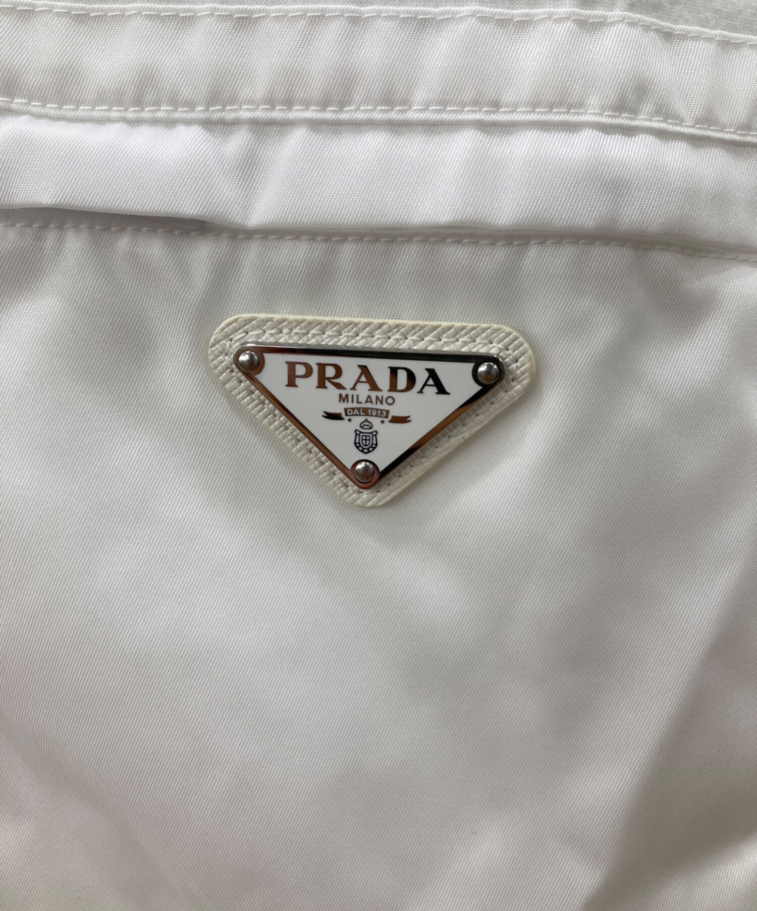 中古・古着通販】PRADA (プラダ) Re-Nylon ポケットTシャツ ホワイト