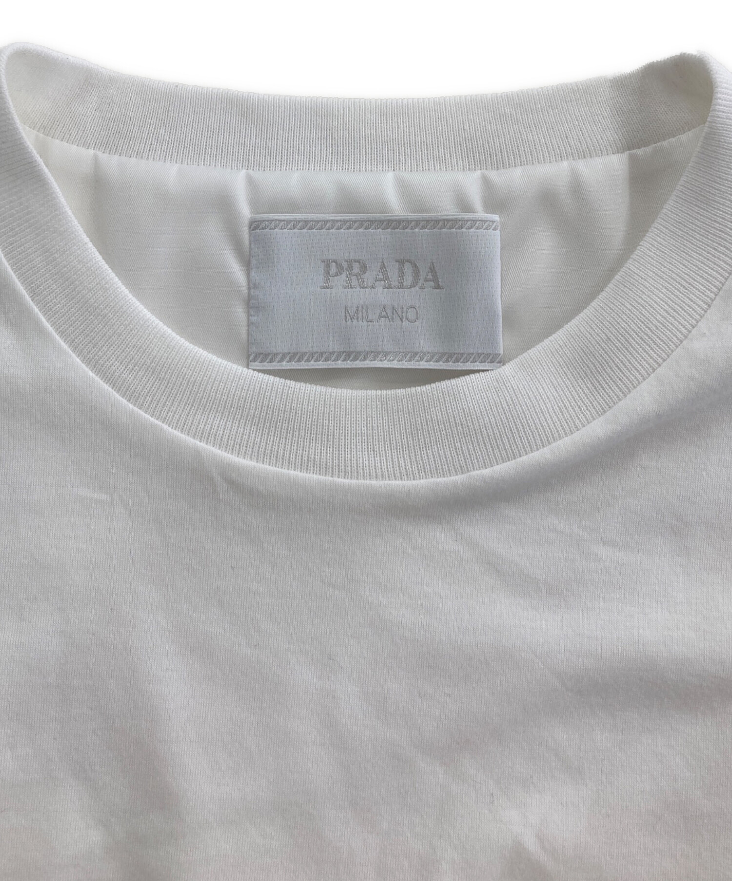 中古・古着通販】PRADA (プラダ) Re-Nylon ポケットTシャツ ホワイト