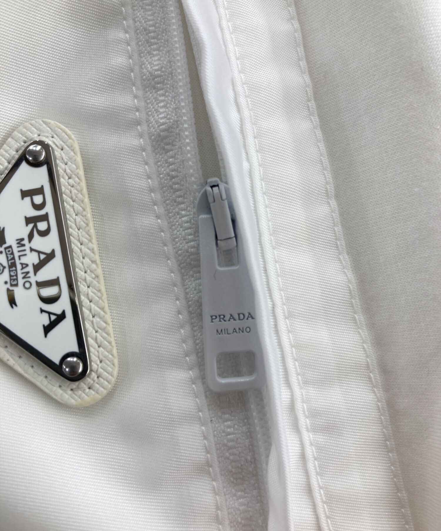 中古・古着通販】PRADA (プラダ) Re-Nylon ポケットTシャツ ホワイト