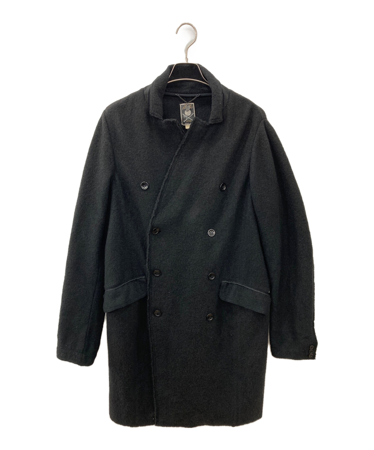 中古・古着通販】DIESEL (ディーゼル) ウールコート ブラック サイズ 