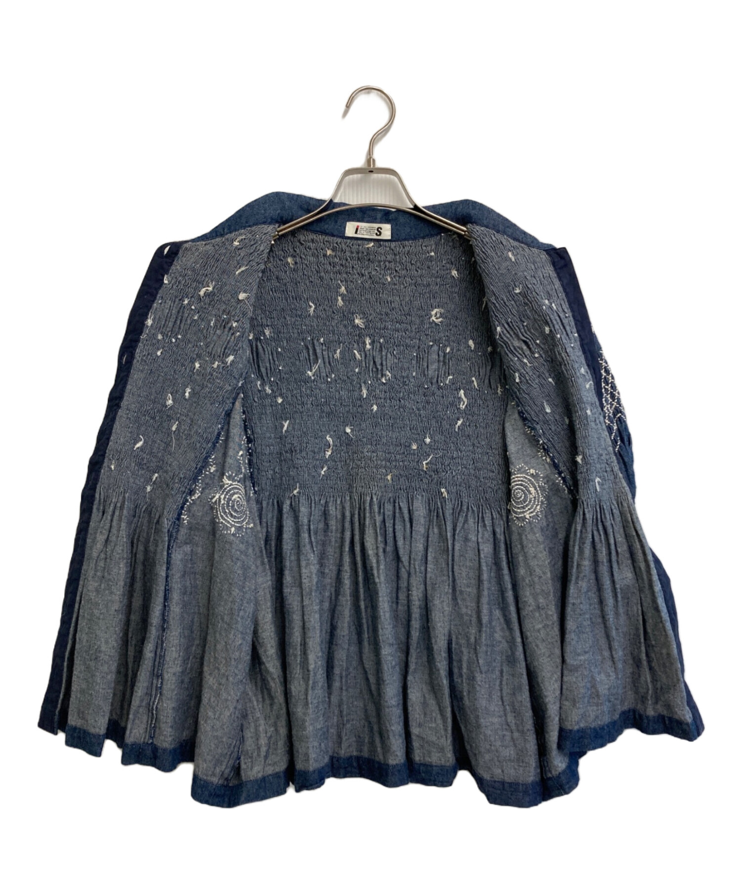 中古・古着通販】I.S. ISSEY MIYAKE (イッセイ ミヤケ) デニムブラウス 