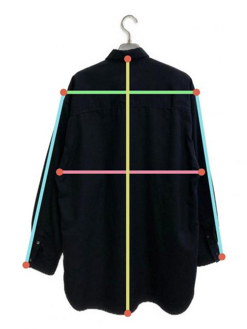 中古・古着通販】ato (アトウ) デザインシャツ ブラック サイズ:44