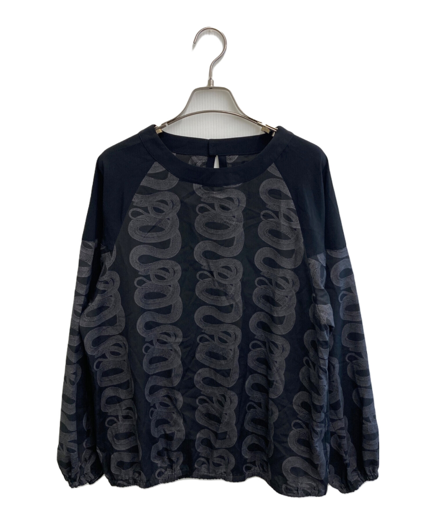 HYSTERIC GLAMOUR / SNAKE LOOP柄 Tシャツ ブラック 中古・古着通販】Hysteric Glamour (ヒステリックグラマー) SNAKE LOOP