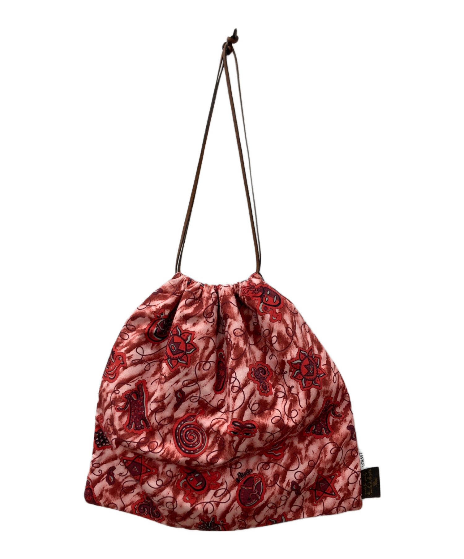 中古・古着通販】LOEWE (ロエベ) ペイズリー巾着 ネイビー×レッド 