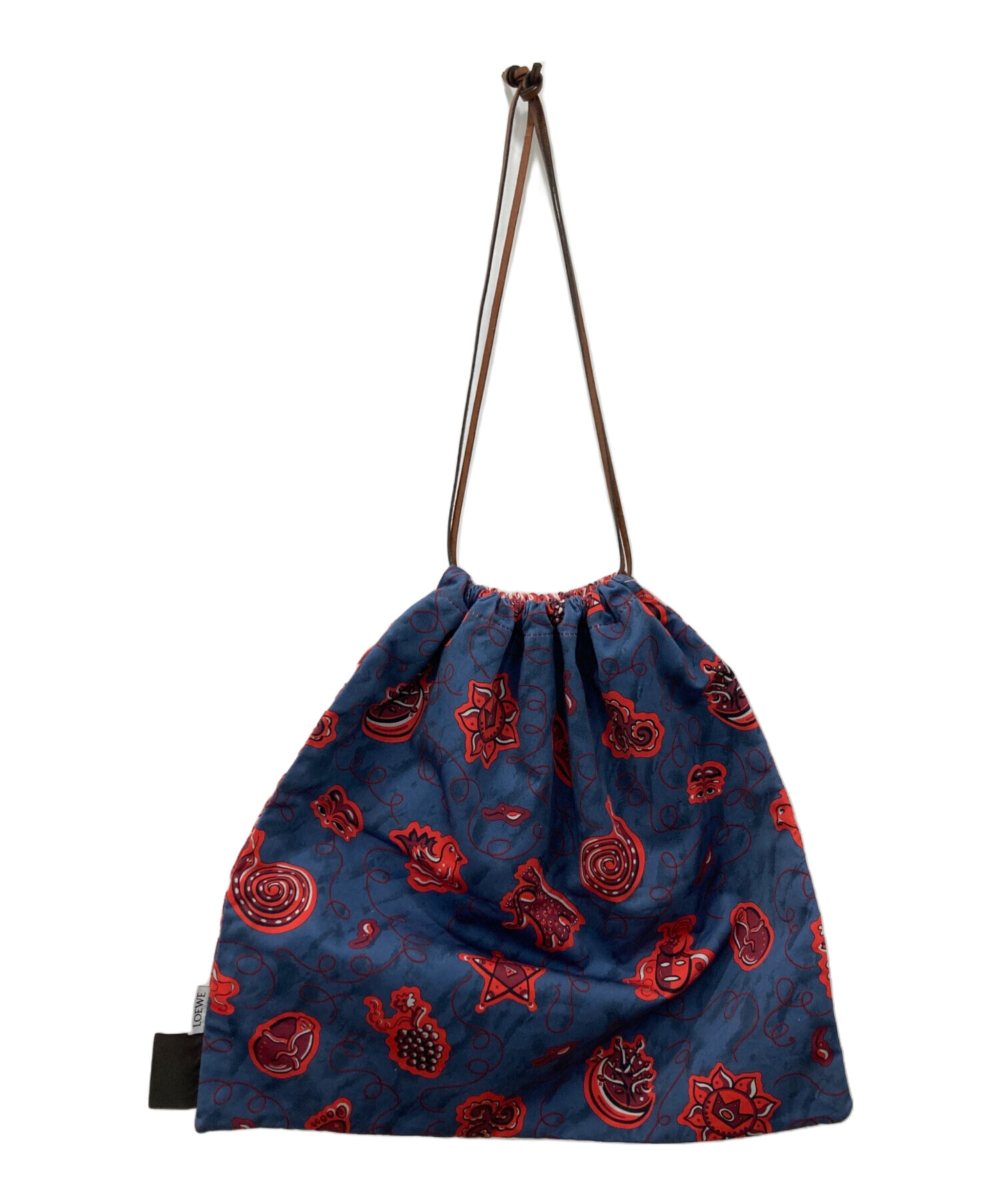 中古・古着通販】LOEWE (ロエベ) ペイズリー巾着 ネイビー×レッド 