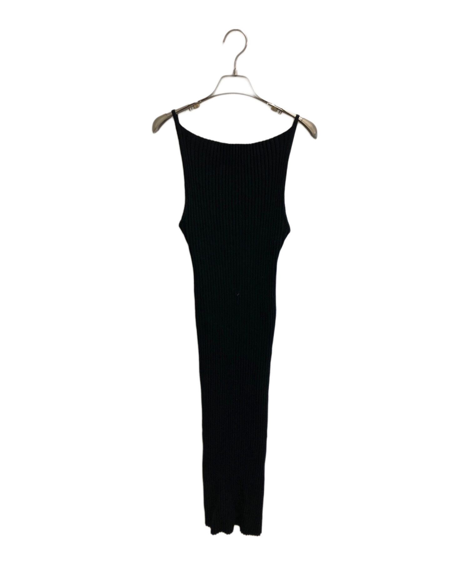 THE SHISHIKUI シシクイ CAMI KNIT / BLACK 中古・古着通販】THE SHISHIKUI (シシクイ) リブニットキャミソール