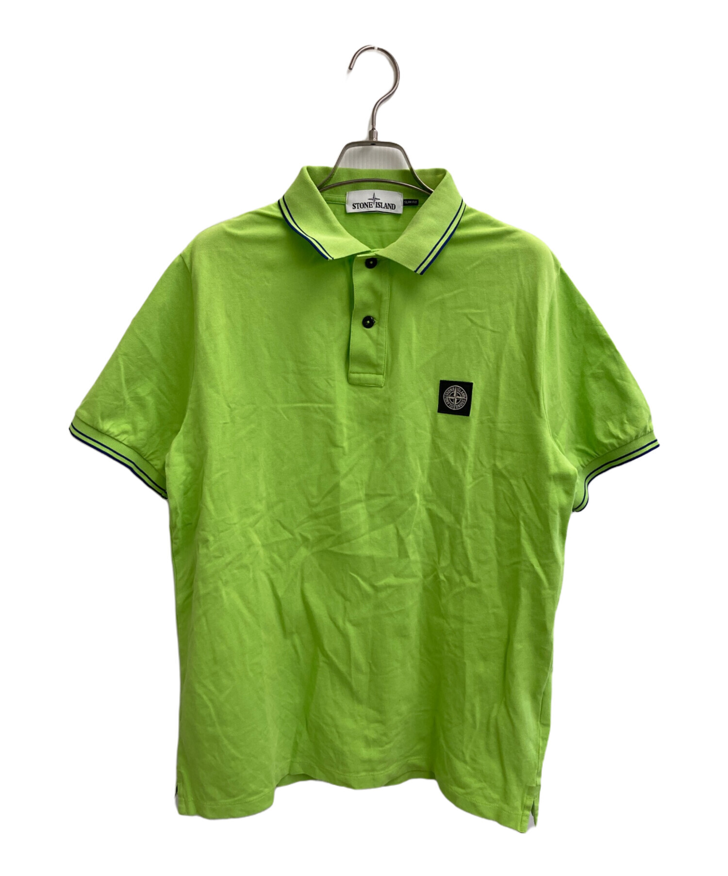 中古・古着通販】STONE ISLAND (ストーンアイランド) ポロシャツ 黄緑
