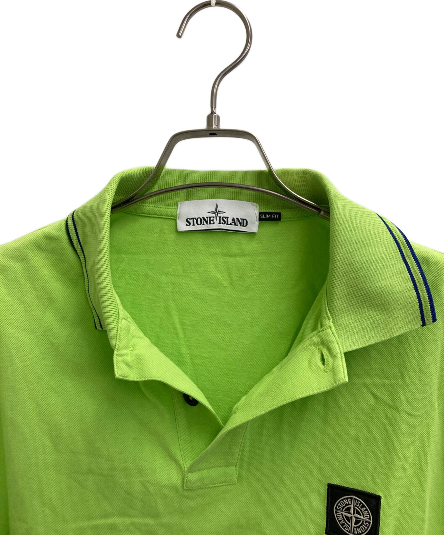 中古・古着通販】STONE ISLAND (ストーンアイランド) ポロシャツ 黄緑