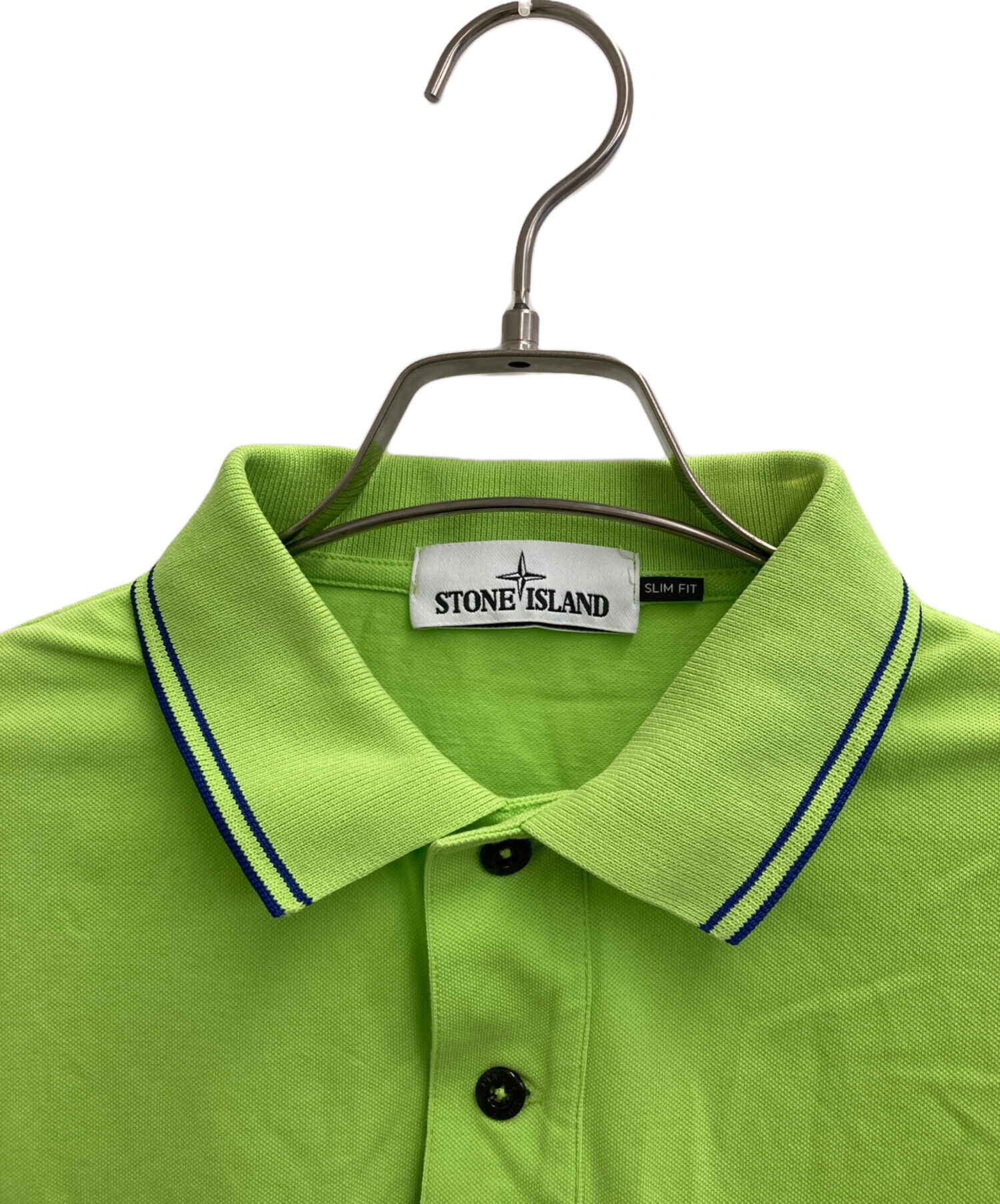 中古・古着通販】STONE ISLAND (ストーンアイランド) ポロシャツ 黄緑