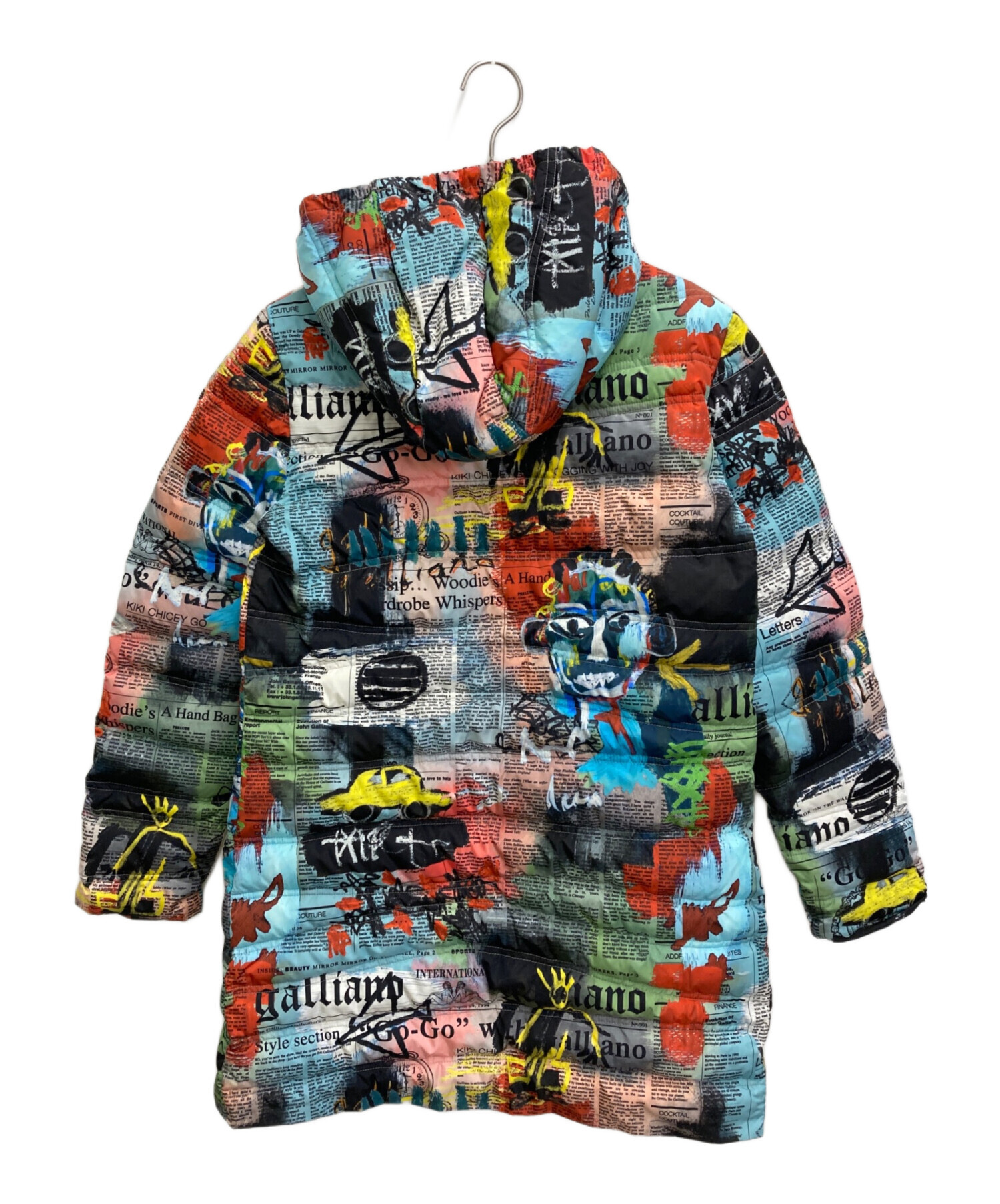 中古・古着通販】GALLIANO (ガリアーノ) ニュースペーパー柄ダウン 