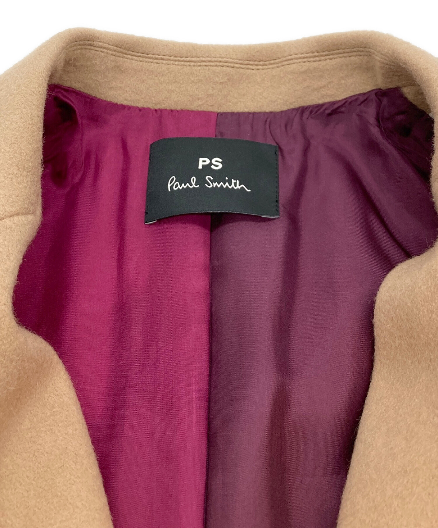 【タグ付き未使用】Paul Smith PS ピンク チェスターコート 中古・古着通販】PS Paul Smith (PSポールスミス) ウールロング