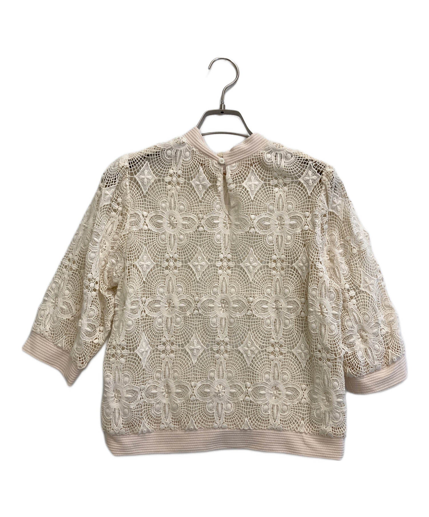 CLANE クラネ ブラウス M ベージュ 【古着】【中古】【送料無料】 中古・古着通販】CLANE (クラネ) クラシックレース トップス ベージュ
