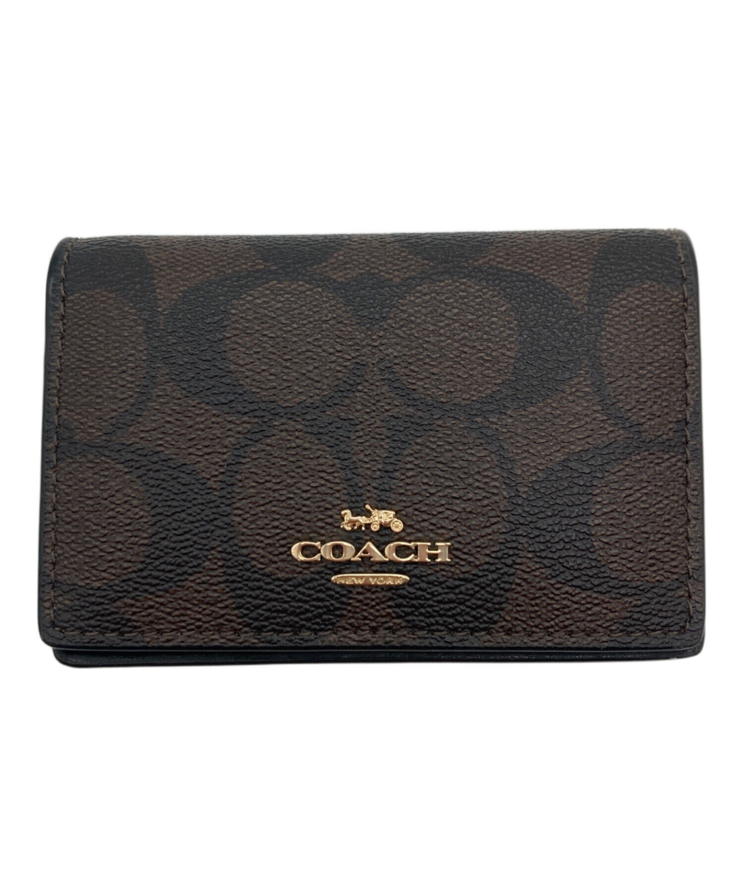 中古・古着通販】COACH (コーチ) 名刺入れ ブラウン サイズ