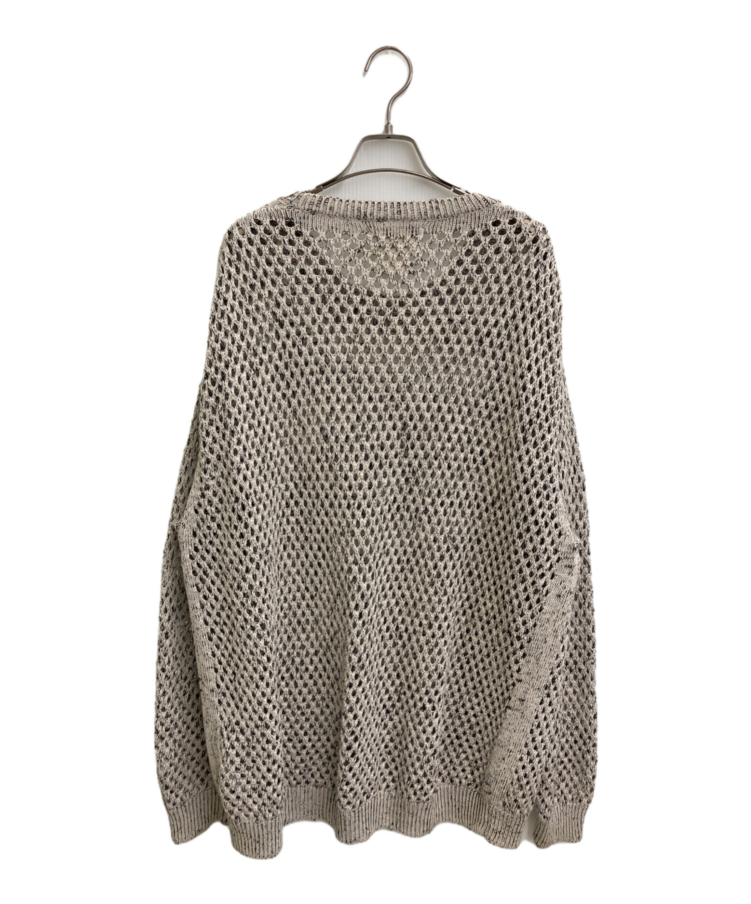 中古・古着通販】YOKE (ヨーク) MESHED KNIT CREWNECK ベージュ サイズ 