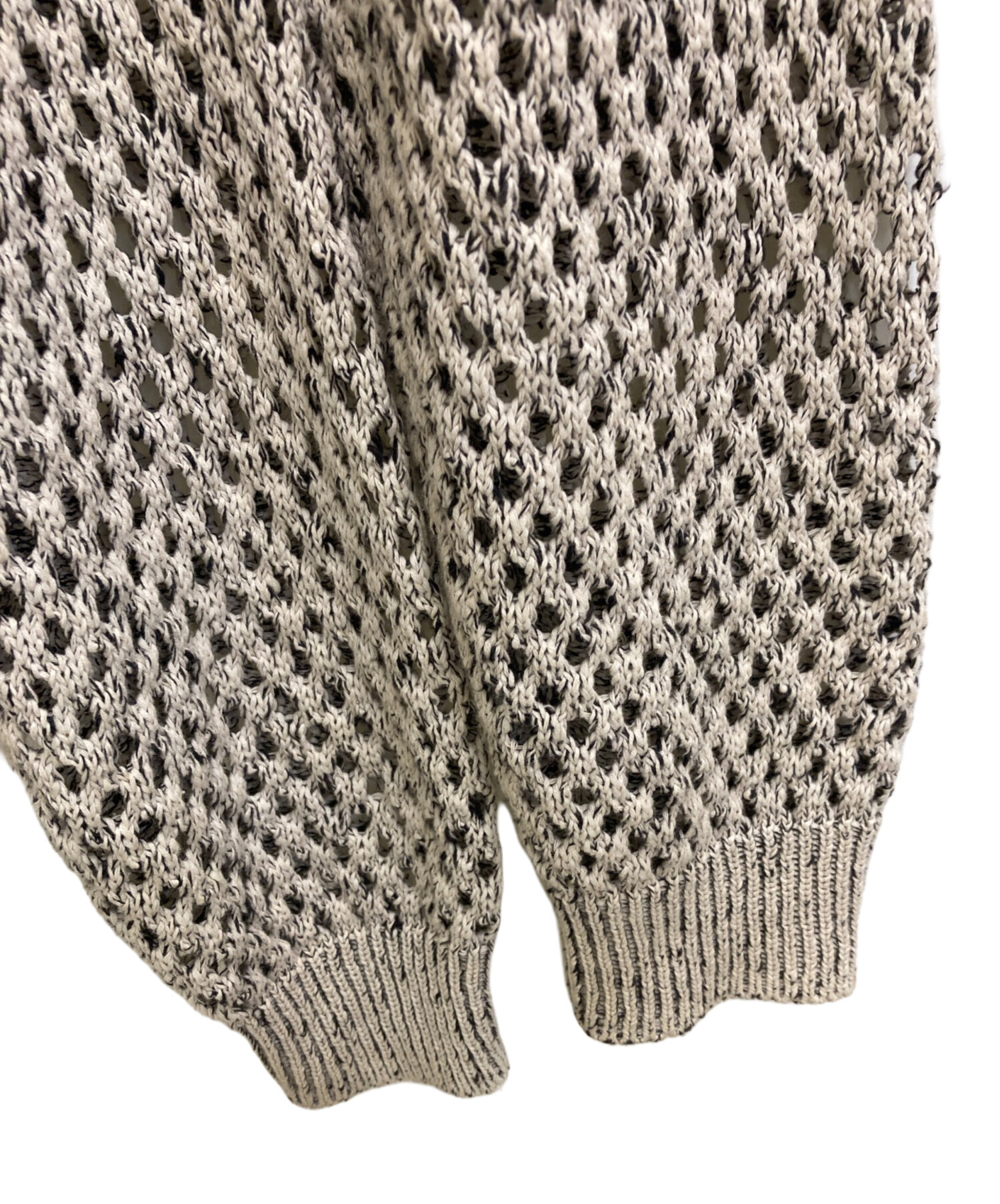 中古・古着通販】YOKE (ヨーク) MESHED KNIT CREWNECK ベージュ サイズ 