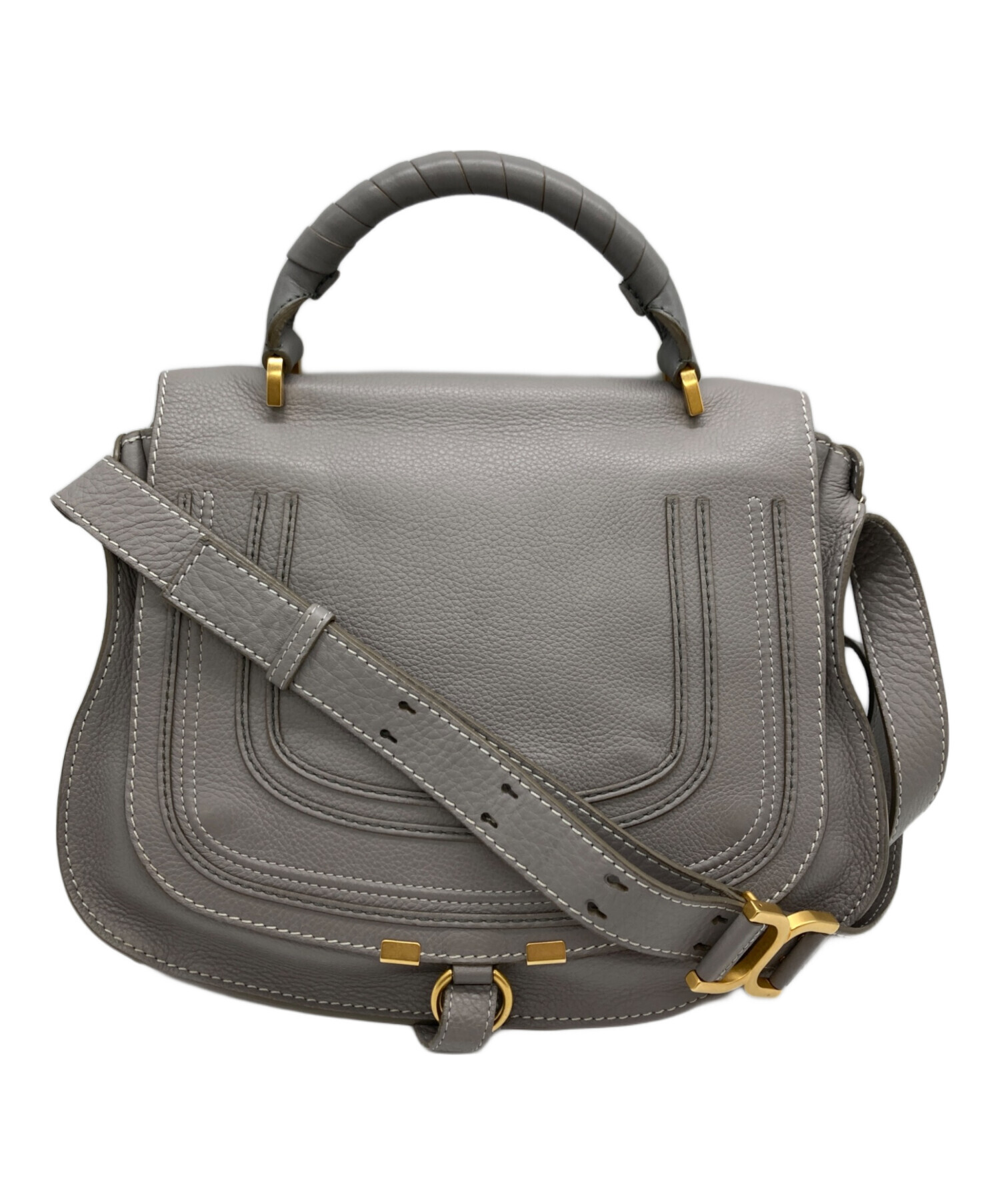 Chloe 美品　　Marcie 2wayバッグ 中古・古着通販】Chloe (クロエ) MARCIE 2WAYショルダーバッグ グレー