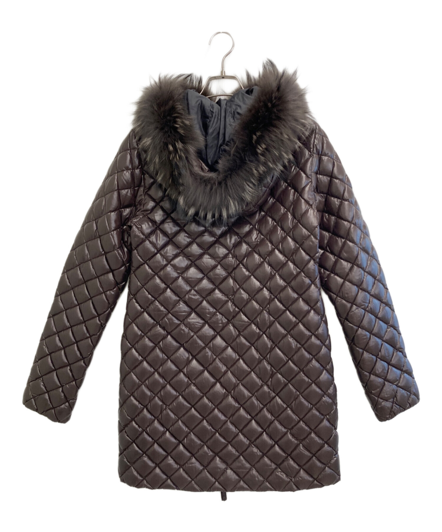 DONNA キルティング ダウン グレー ブラウン カーキ ドイツ製 ファー 毛 中古・古着通販】DUVETICA (デュベティカ) キルティングダウンコート