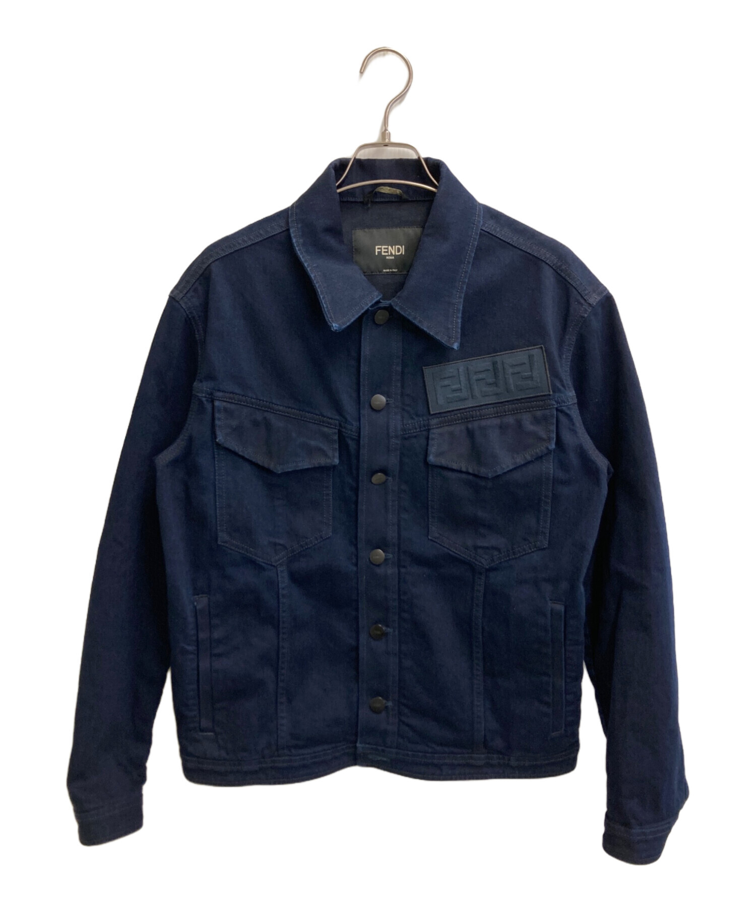 FENDI フェンディ デニムジャケット ROMA Gジャン ブルー S 中古・古着通販】FENDI (フェンディ) デニムジャケット インディゴ