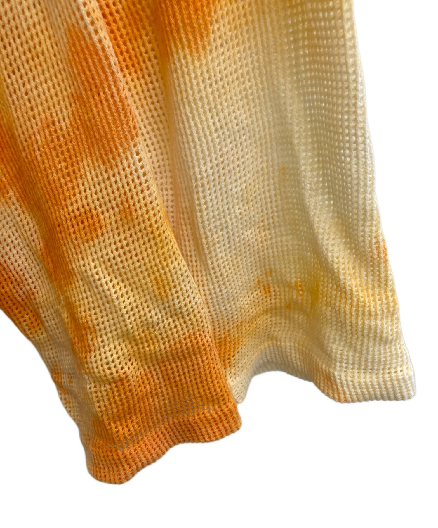 中古・古着通販】ANCELLM (アンセルム) DYED MESH LS T-SHIRT オレンジ 