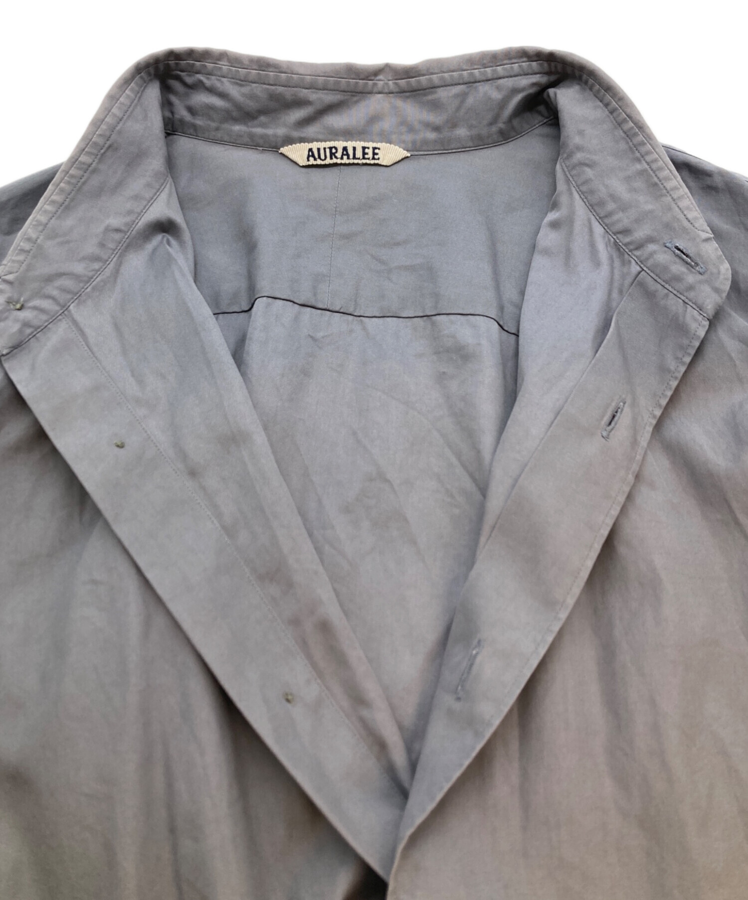 オーラリー 20SS WASHED FINX TWILL ブラウス グレー系 0 ADAM ET ROPE'（アダムエロペ）の「【AURALEE/オーラリー】WASHED FINX