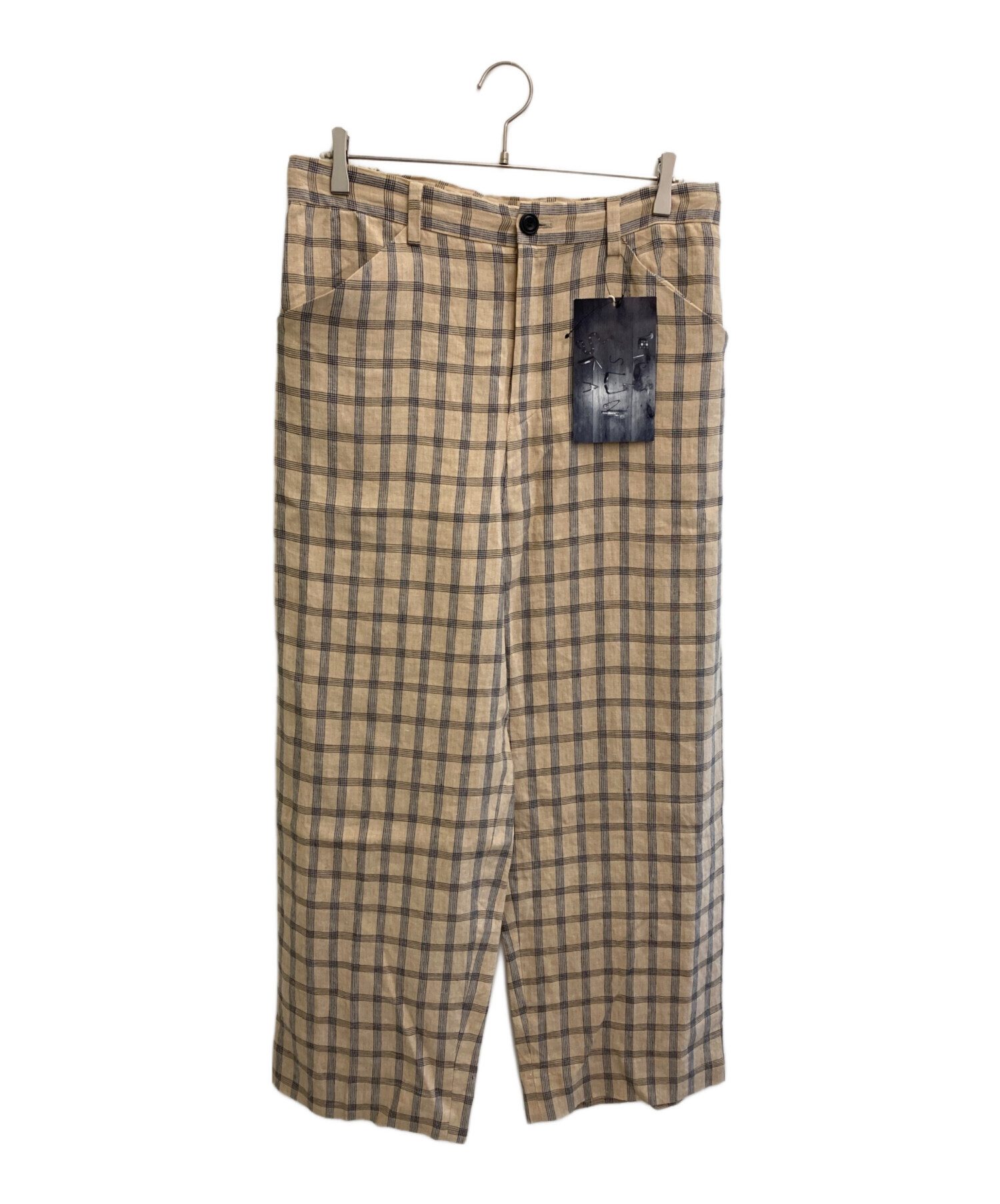 SUNSEA　TRANSFER FLANNEL CHECK PANTS　タグ付き 中古・古着通販】SUNSEA (サンシー) 23SS GENTLE BREEZE CHECK WIDE