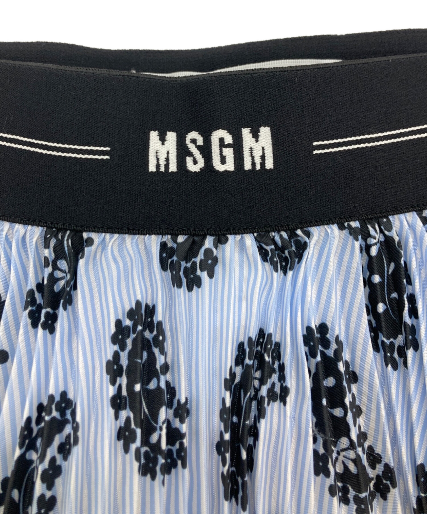中古・古着通販】MSGM (エムエスジーエム) 柄スカート ブルー サイズ